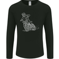 Motocross Bike Line Drawing Dirt Bike MotoX Mens Long Sleeve T-Shirt Black