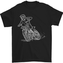 Motocross Bike Line Drawing Dirt Bike MotoX Mens T-Shirt Cotton Gildan Black
