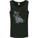 Motocross Bike Line Drawing Dirt Bike MotoX Mens Vest Tank Top Black