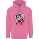 Motocross Bike on a Background of Gears Childrens Kids Hoodie Azalea