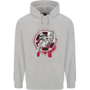 Motocross Bike on a Background of Gears Childrens Kids Hoodie Sports Grey