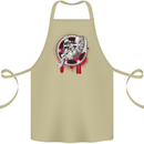Motocross Bike on a Background of Gears Cotton Apron 100% Organic Khaki