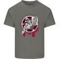 Motocross Bike on a Background of Gears Kids T-Shirt Childrens Charcoal