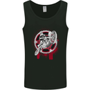 Motocross Bike on a Background of Gears Mens Vest Tank Top Black