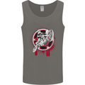Motocross Bike on a Background of Gears Mens Vest Tank Top Charcoal