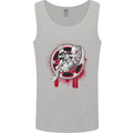 Motocross Bike on a Background of Gears Mens Vest Tank Top Sports Grey