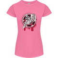 Motocross Bike on a Background of Gears Womens Petite Cut T-Shirt Azalea