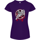 Motocross Bike on a Background of Gears Womens Petite Cut T-Shirt Purple