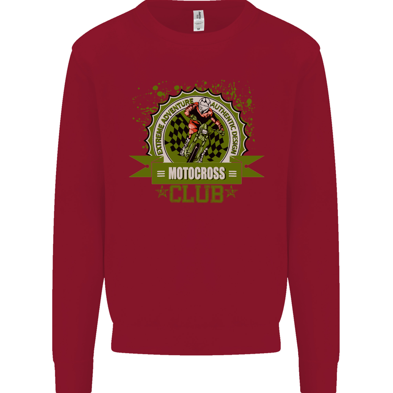 Motocross Club Dirt Bike MotoX Kids Sweatshirt Jumper Red