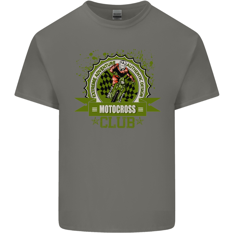 Motocross Club Dirt Bike MotoX Kids T-Shirt Childrens Charcoal