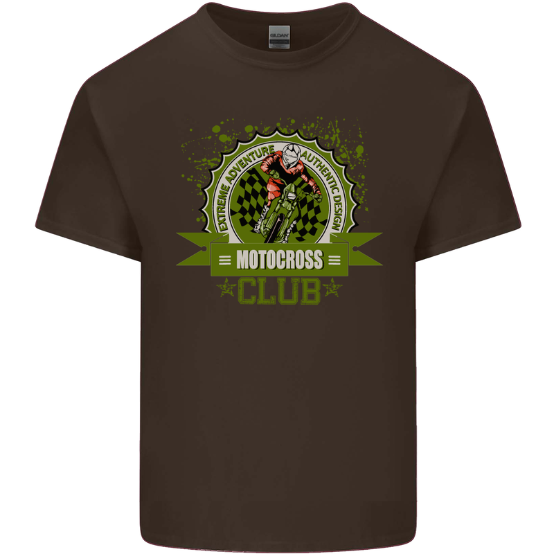 Motocross Club Dirt Bike MotoX Kids T-Shirt Childrens Chocolate
