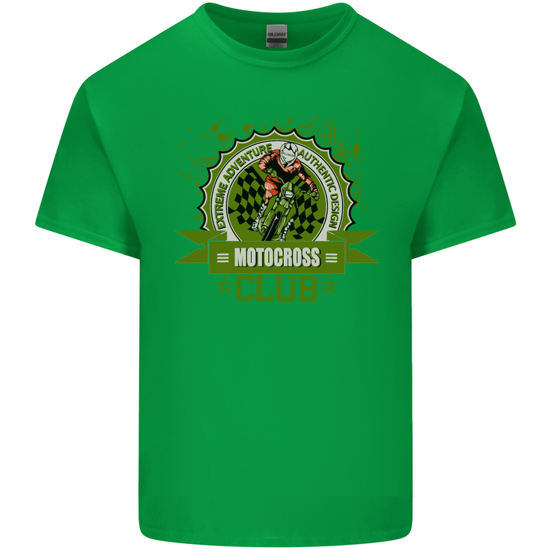 Motocross Club Dirt Bike MotoX Kids T-Shirt Childrens Irish Green