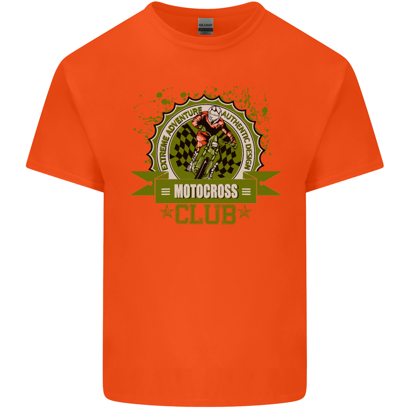 Motocross Club Dirt Bike MotoX Kids T-Shirt Childrens Orange