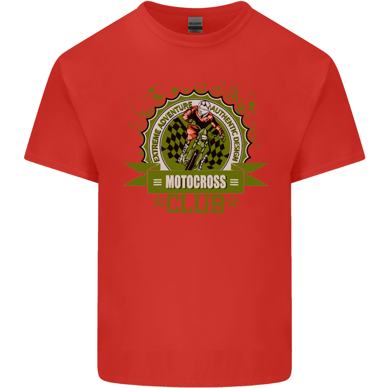 Motocross Club Dirt Bike MotoX Kids T-Shirt Childrens Red