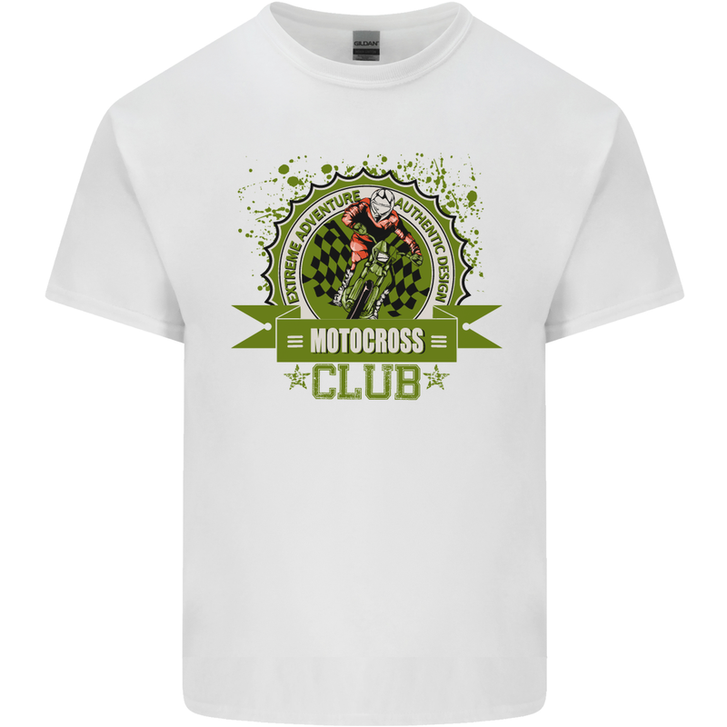 Motocross Club Dirt Bike MotoX Kids T-Shirt Childrens White