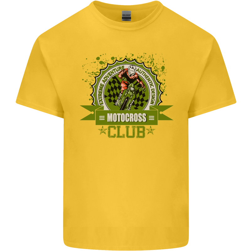 Motocross Club Dirt Bike MotoX Kids T-Shirt Childrens Yellow