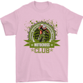 Motocross Club Dirt Bike MotoX Mens T-Shirt Cotton Gildan Light Pink