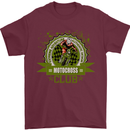 Motocross Club Dirt Bike MotoX Mens T-Shirt Cotton Gildan Maroon
