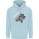 Motocross Dirt Bike MotoX Scrambling Childrens Kids Hoodie Light Blue