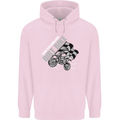 Motocross Dirt Bike MotoX Scrambling Childrens Kids Hoodie Light Pink