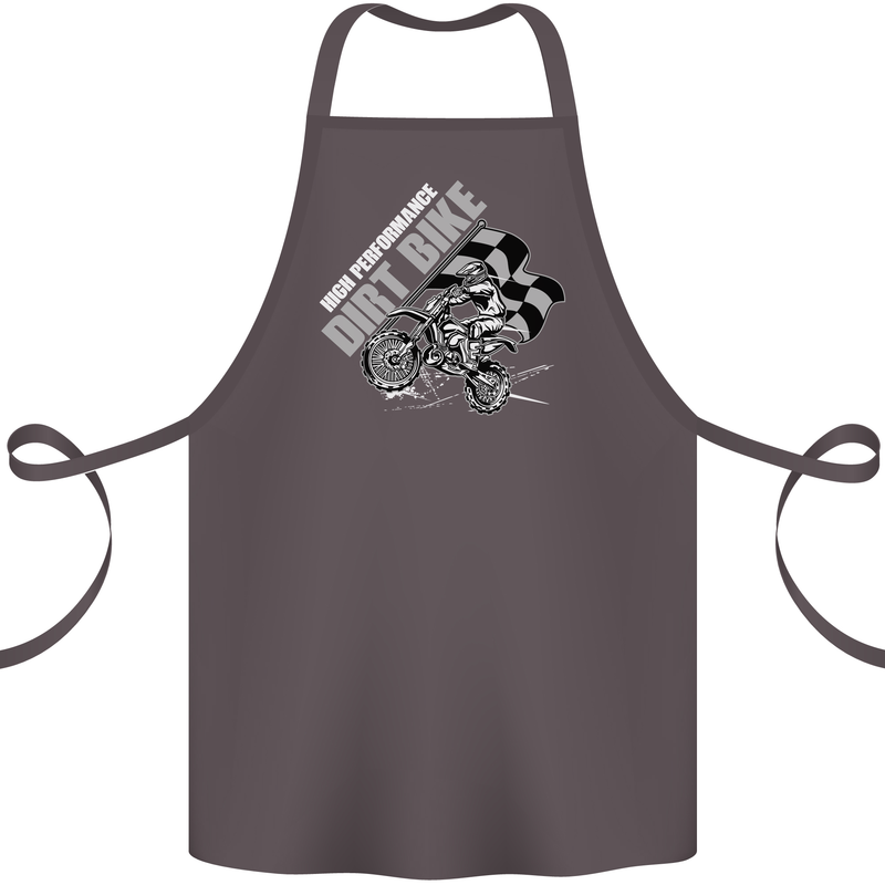 Motocross Dirt Bike MotoX Scrambling Cotton Apron 100% Organic Dark Grey