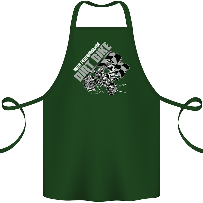 Motocross Dirt Bike MotoX Scrambling Cotton Apron 100% Organic Forest Green