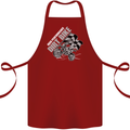 Motocross Dirt Bike MotoX Scrambling Cotton Apron 100% Organic Maroon