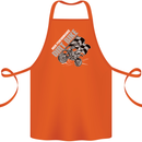 Motocross Dirt Bike MotoX Scrambling Cotton Apron 100% Organic Orange