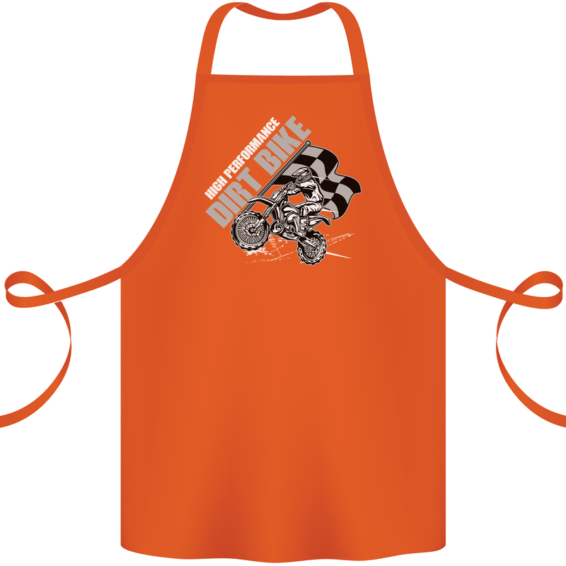 Motocross Dirt Bike MotoX Scrambling Cotton Apron 100% Organic Orange