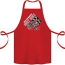 Motocross Dirt Bike MotoX Scrambling Cotton Apron 100% Organic Red