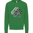 Motocross Dirt Bike MotoX Scrambling Kids Sweatshirt Jumper Irish Green