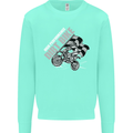 Motocross Dirt Bike MotoX Scrambling Kids Sweatshirt Jumper Peppermint