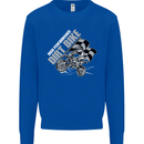 Motocross Dirt Bike MotoX Scrambling Kids Sweatshirt Jumper Royal Blue