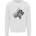 Motocross Dirt Bike MotoX Scrambling Kids Sweatshirt Jumper White