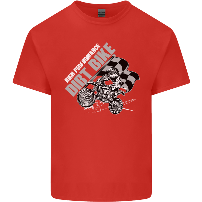 Motocross Dirt Bike MotoX Scrambling Kids T-Shirt Childrens Red