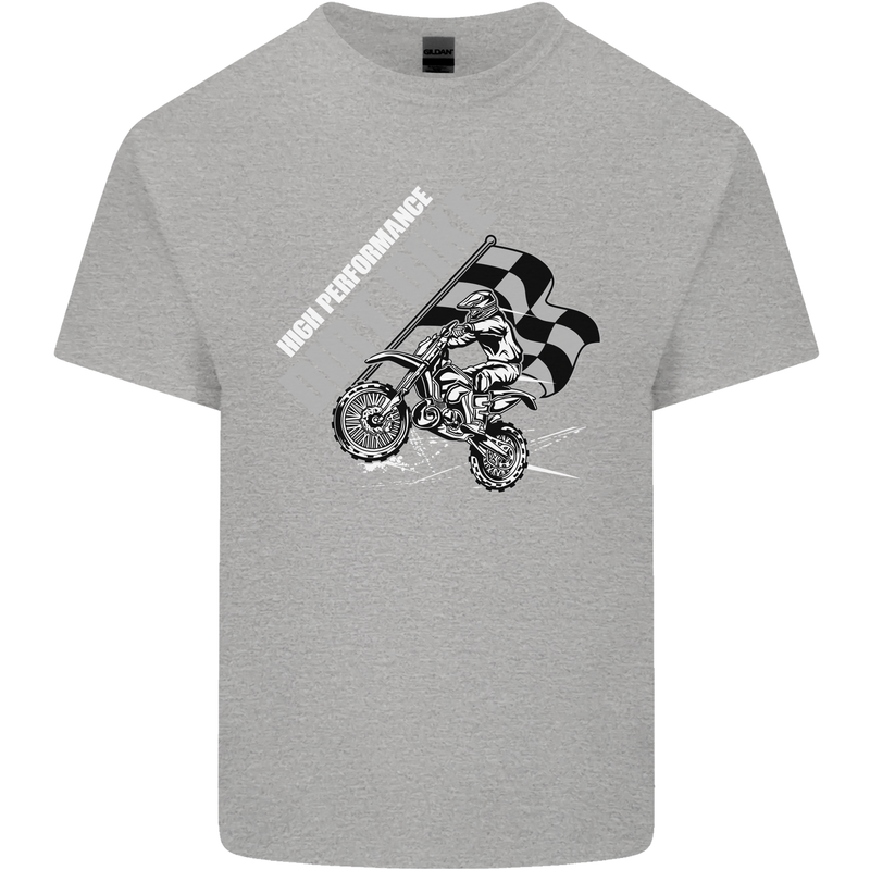 Motocross Dirt Bike MotoX Scrambling Kids T-Shirt Childrens Sports Grey