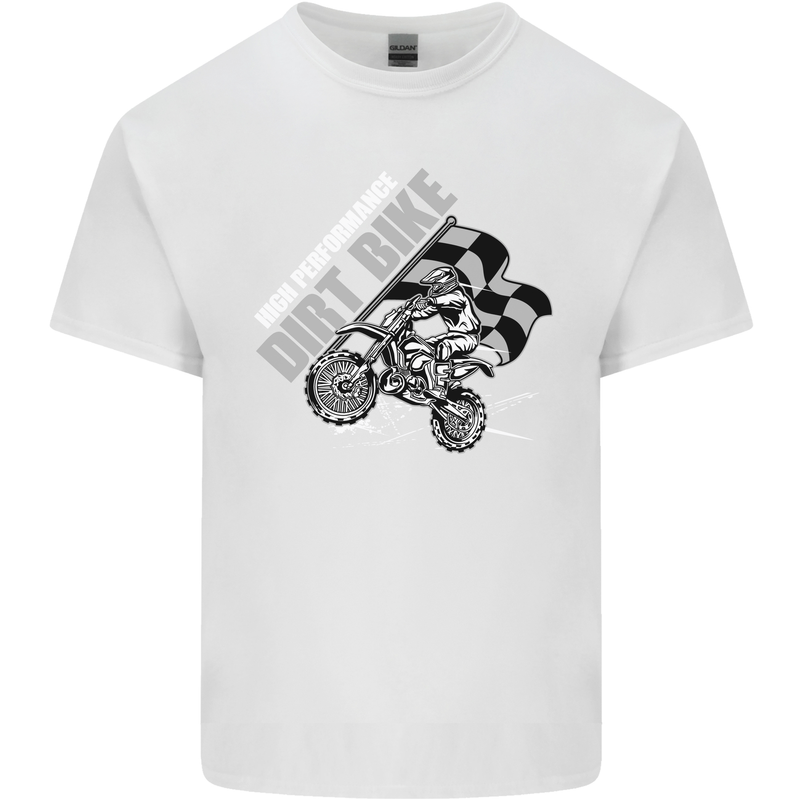 Motocross Dirt Bike MotoX Scrambling Kids T-Shirt Childrens White