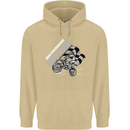 Motocross Dirt Bike MotoX Scrambling Mens 80% Cotton Hoodie Sand