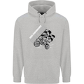 Motocross Dirt Bike MotoX Scrambling Mens 80% Cotton Hoodie Sports Grey