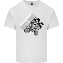 Motocross Dirt Bike MotoX Scrambling Mens Cotton T-Shirt Tee Top White