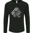 Motocross Dirt Bike MotoX Scrambling Mens Long Sleeve T-Shirt Black
