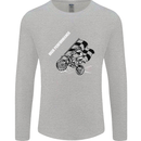 Motocross Dirt Bike MotoX Scrambling Mens Long Sleeve T-Shirt Sports Grey