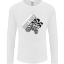 Motocross Dirt Bike MotoX Scrambling Mens Long Sleeve T-Shirt White