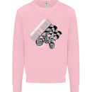 Motocross Dirt Bike MotoX Scrambling Mens Sweatshirt Jumper Light Pink