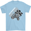 Motocross Dirt Bike MotoX Scrambling Mens T-Shirt Cotton Gildan Light Blue