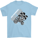 Motocross Dirt Bike MotoX Scrambling Mens T-Shirt Cotton Gildan Light Blue