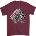 Motocross Dirt Bike MotoX Scrambling Mens T-Shirt Cotton Gildan Maroon
