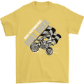 Motocross Dirt Bike MotoX Scrambling Mens T-Shirt Cotton Gildan Yellow