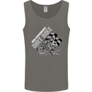 Motocross Dirt Bike MotoX Scrambling Mens Vest Tank Top Charcoal