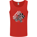 Motocross Dirt Bike MotoX Scrambling Mens Vest Tank Top Red